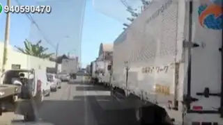 Chorrillos: camiones de carga ponen en peligro vida de vecinos