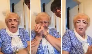 Mira la divertida reacción de una abuelita al cambiar su rostro con aplicación