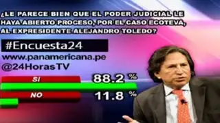 Encuesta 24: 88.2% cree que el Poder Judicial debe investigar a Alejandro Toledo