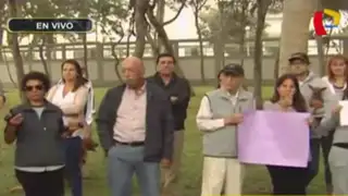 Miraflores: vecinos protestan por excavaciones para colocación de antenas en parque