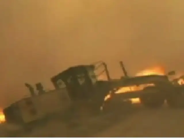 EEUU: chofer salva de morir en incendio forestal