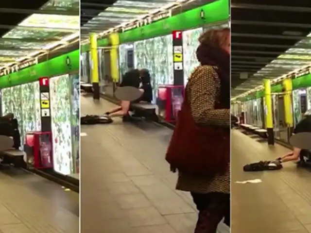VIDEO: graban a una pareja teniendo sexo en plena estación de metro en Barcelona
