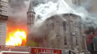 Estados Unidos: gigantesco incendio consumió histórica catedral