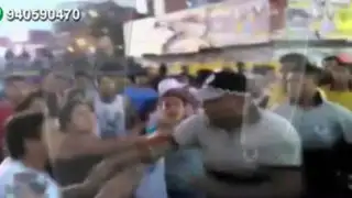 Violento enfrentamiento entre serenos y comerciantes en Gamarra