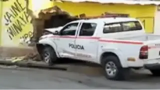 Huaraz: patrullero choca contra pared de vivienda