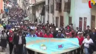 Cajamarca: masiva protesta contra mina Bambamarca