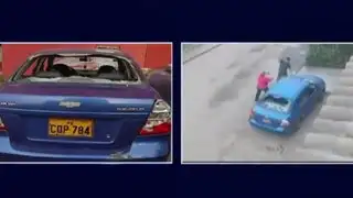 Sujeto destruye auto de su vecino por molestar a su esposa y mirarlo mal