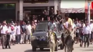 Catacaos celebra su aniversario con tradicional carrera de burros