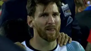 El desconsolado llanto de Lionel Messi tras perder la final ante Chile