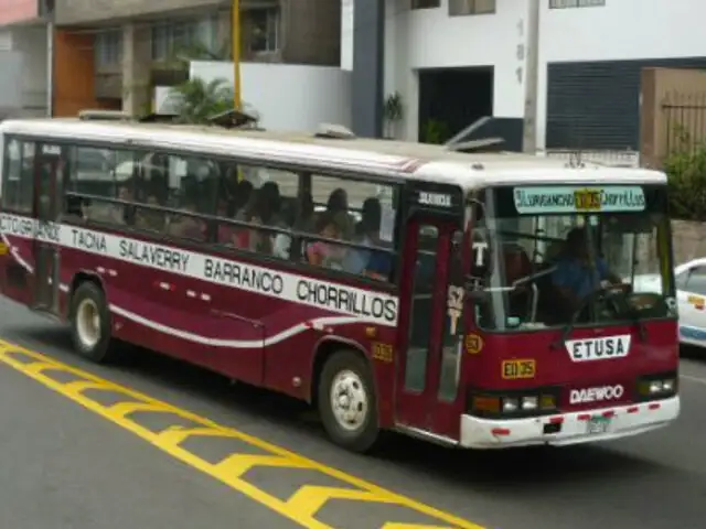 Empresa de transporte “Etusa” fue suspendida por la Municipalidad de Lima