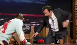 Jared Leto sorprende a Jimmy Fallon con aterrador regalo
