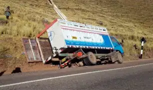Junín: despiste y volcadura de camión deja 12 heridos