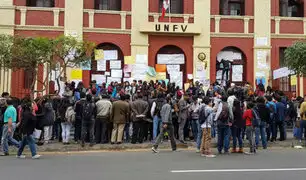 UNFV: estudiantes protestaron por designación de autoridades