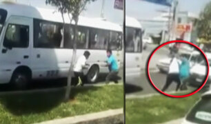 Tacna: Bronca entre transportistas después de accidente en plena vía pública