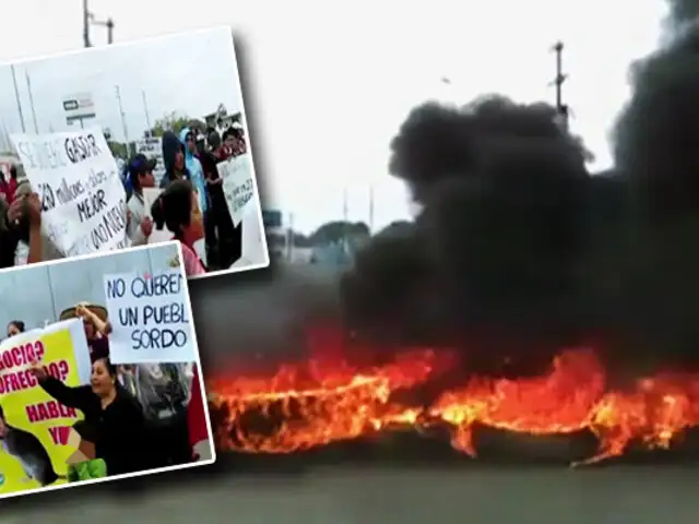 Trujillo: Bloquean vías en protesta contra obras de aeropuerto