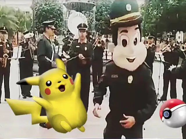 Hasta la banda de la PNP se une a la fiebre “Pokémon Go”