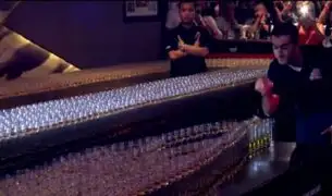 Dubai: rompen récord guiness al romper miles de copas de licor