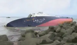 Taiwán: embarcación se volcó por paso de tifón Meranti