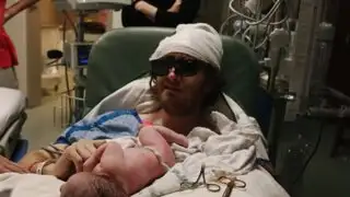 Hombre con cáncer al cerebro en fase terminal presenció nacimiento de su hijo