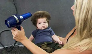 Conoce al bebé que causa furor por su increíble cabellera