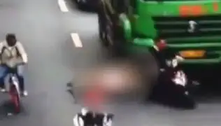 Mujer murió tras ser embestida por un autobús en China