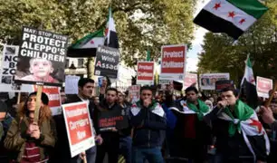 Londres: ciudadanos protestan contra bombardeos en Alepo