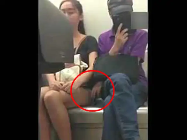 Depravado acosaba a una joven en un tren, pero se llevó la peor sorpresa [VIDEO]