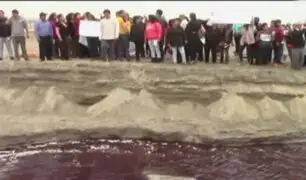Lurín: bloquean Panamericana Sur en protesta por contaminación de playa Arica