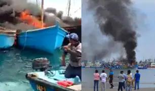 Incendio de embarcación en Paita deja 4 pescadores heridos