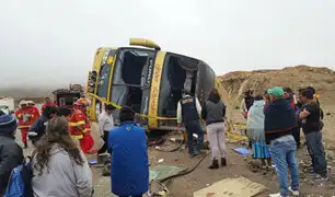 Arequipa: 5 muertos y 26 heridos deja volcadura de bus interprovincial
