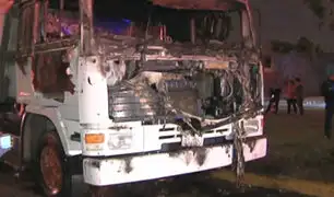 Nota aclaratoria: sobre incendio de camión en San Martín de Porres