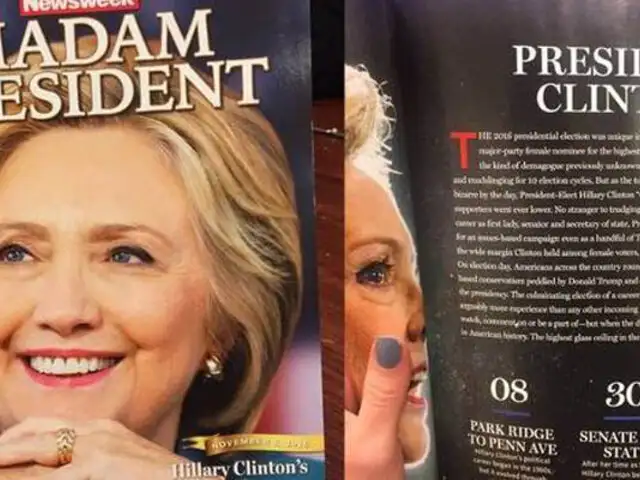 Newsweek retira miles de revistas donde publicó triunfo de Hillary Clinton
