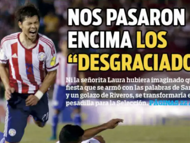 Diarios paraguayos informaron de esta singular forma acerca del 4-1 de Perú