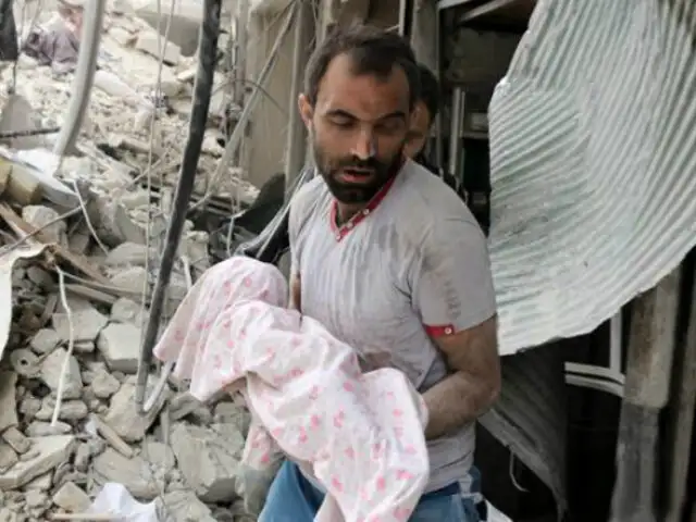 Siria: hospital geriátrico queda destruido tras fuerte bombardeo