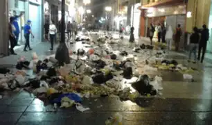 Centro de Lima: calles repletas de basura por huelga de trabajadores de limpieza