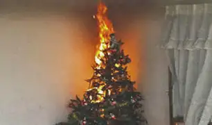 Cuidado con incendios provocados por los árboles de Navidad