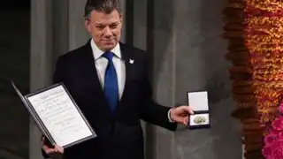 Juan Manuel Santos recibió el premio Nobel de la Paz