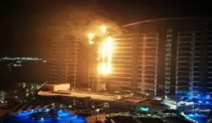 Voraz incendio consumió edificio residencial en Dubai
