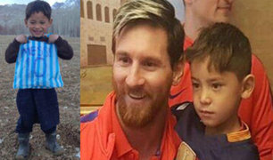 Lionel Messi conoció al niño afgano de la camiseta hecha con una bolsa de plástico