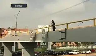Vía Expresa: reparan puente de Paseo de la República impactado por camión