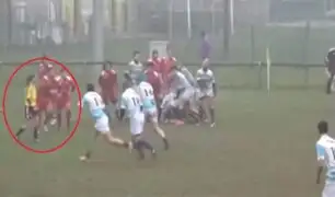 VIDEO: salvaje agresión de un jugador de rugby a una árbitro en Italia