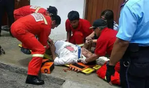 Hombre salvó de morir tras caer del segundo piso de su vivienda en Trujillo