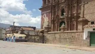 Cusco: Aparecen pintas en frontis de la iglesia de San Sebastián