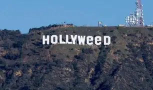 Estados Unidos: sujeto modificó letrero de Hollywood por 'Hollyweed'