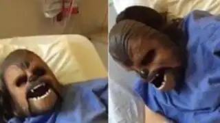 Hilarante video de la mujer que usó máscara de Chewbacca en su labor de parto