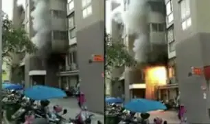 Se registra explosión en caja de luz de edificio en China