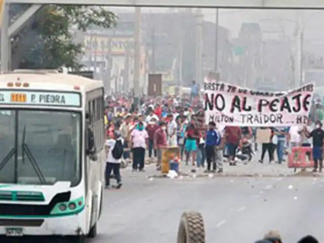 Puente Piedra: cinco detenidos tras violentos disturbios en la Panamericana Norte