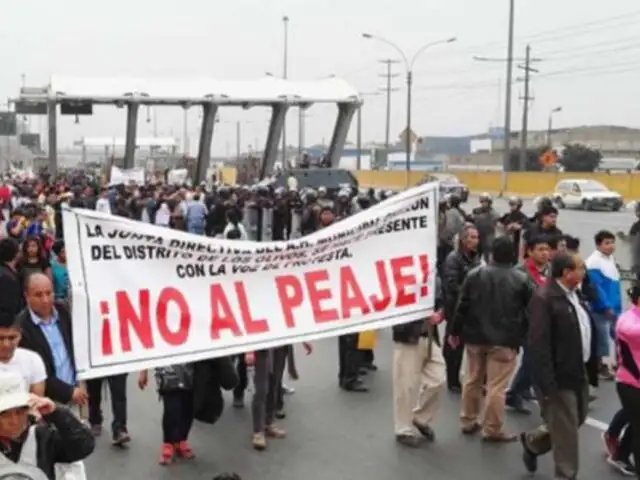 Marcha contra el peaje fue suspendida en Puente Piedra