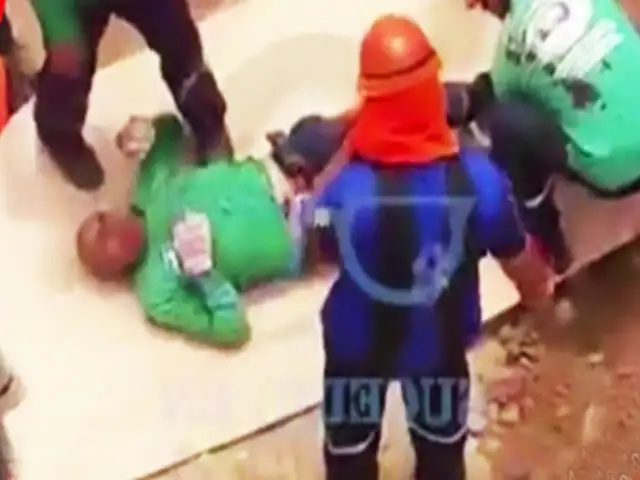 Huánuco: obrero queda sepultado en obra y es rescatado vivo