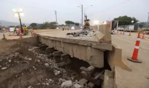 Río Huaycoloro: continúan trabajos para instalar puente Bailey
